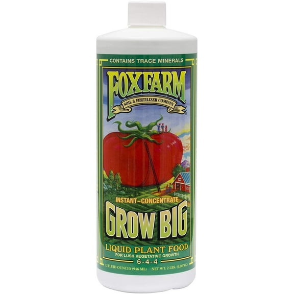 Fox Farm 752289790201 FX14006 1-Quart Grow Big Liquid Concentrate 6-4-4, Blue