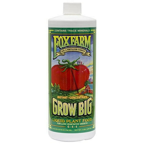 Fox Farm FX14006 1-Quart FoxFarm Grow Big Liquid Concentrate 6-4-4