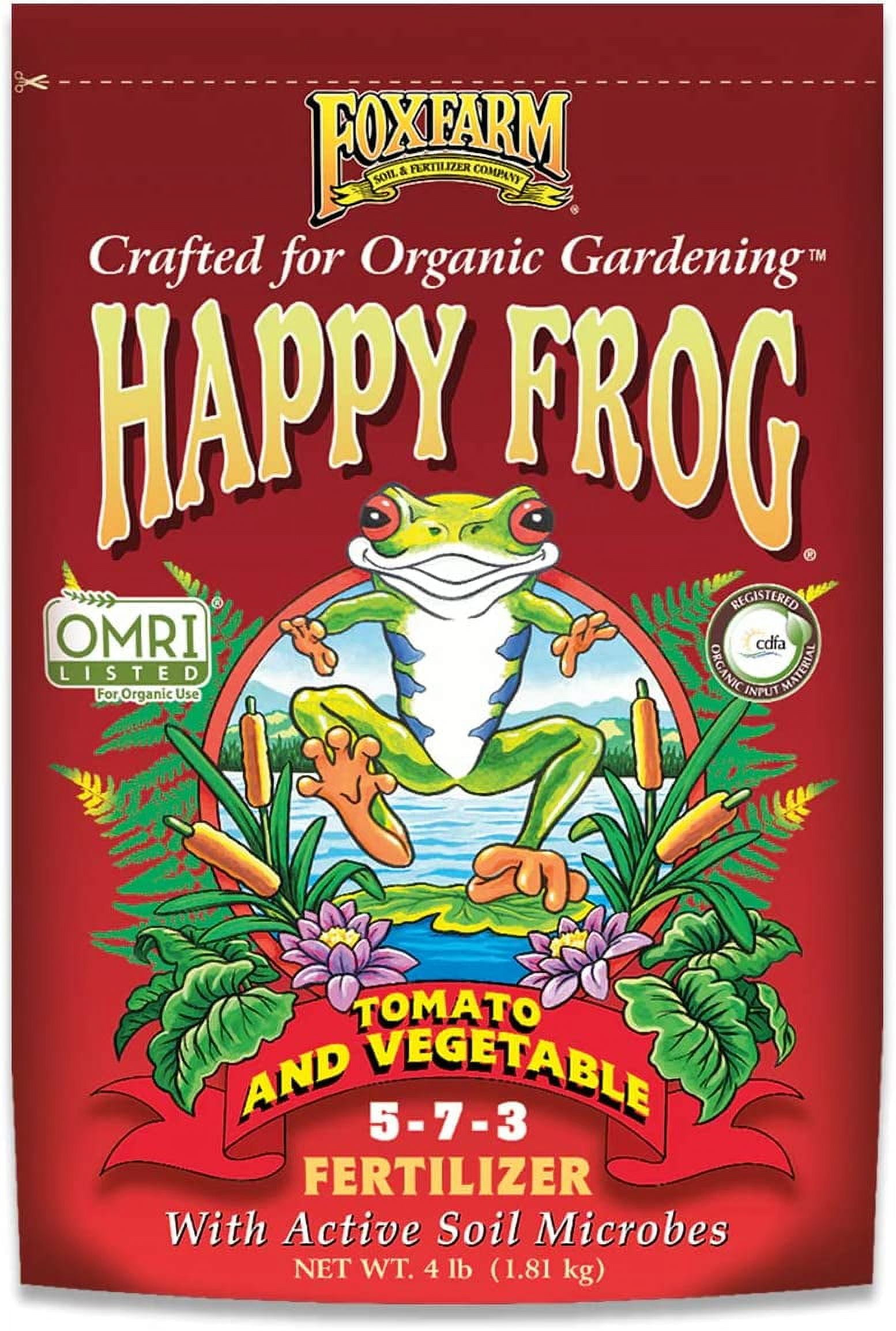 Fox Farm Happy Frog Tomato and Vegetable 5-7-3, 4-Pound Bag