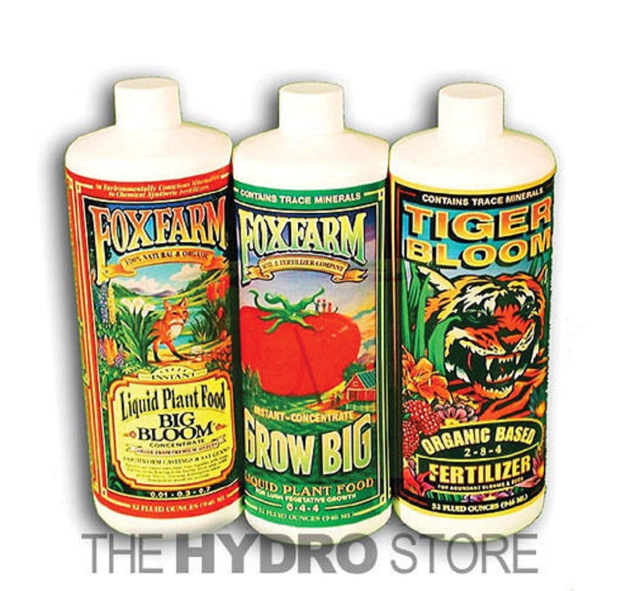 Fox Farm Soil Trio Nutrients Bundle Big Bloom Grow Big Tiger Bloom