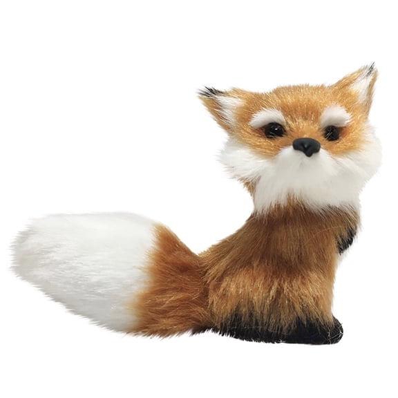 Fox Figurine Craft Detail Model Creative Gift Fox Sculpture (Brown Style 3 And Brown Style 4)