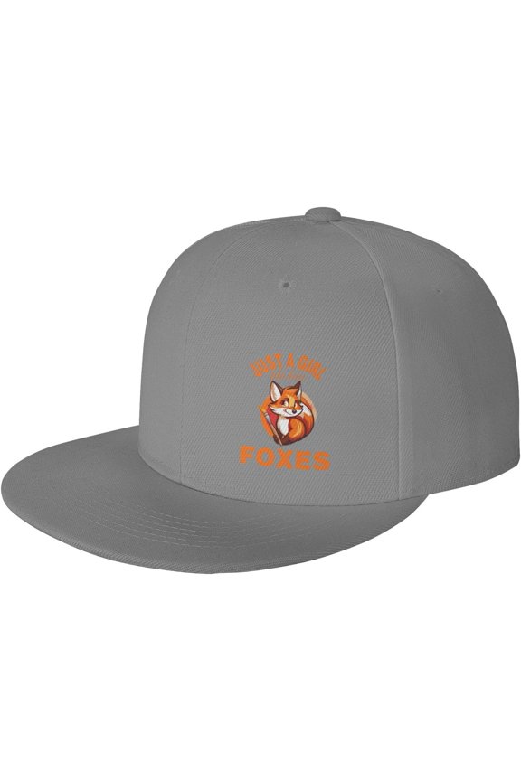 Fox Flat Bill Hats Teens Cool Snapback Baseball Cap Unisex
