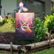 Marist Red Foxes Double-Sided Garden Flag With Steel Stand | 13"x18", Officially Licensed College Team Decor