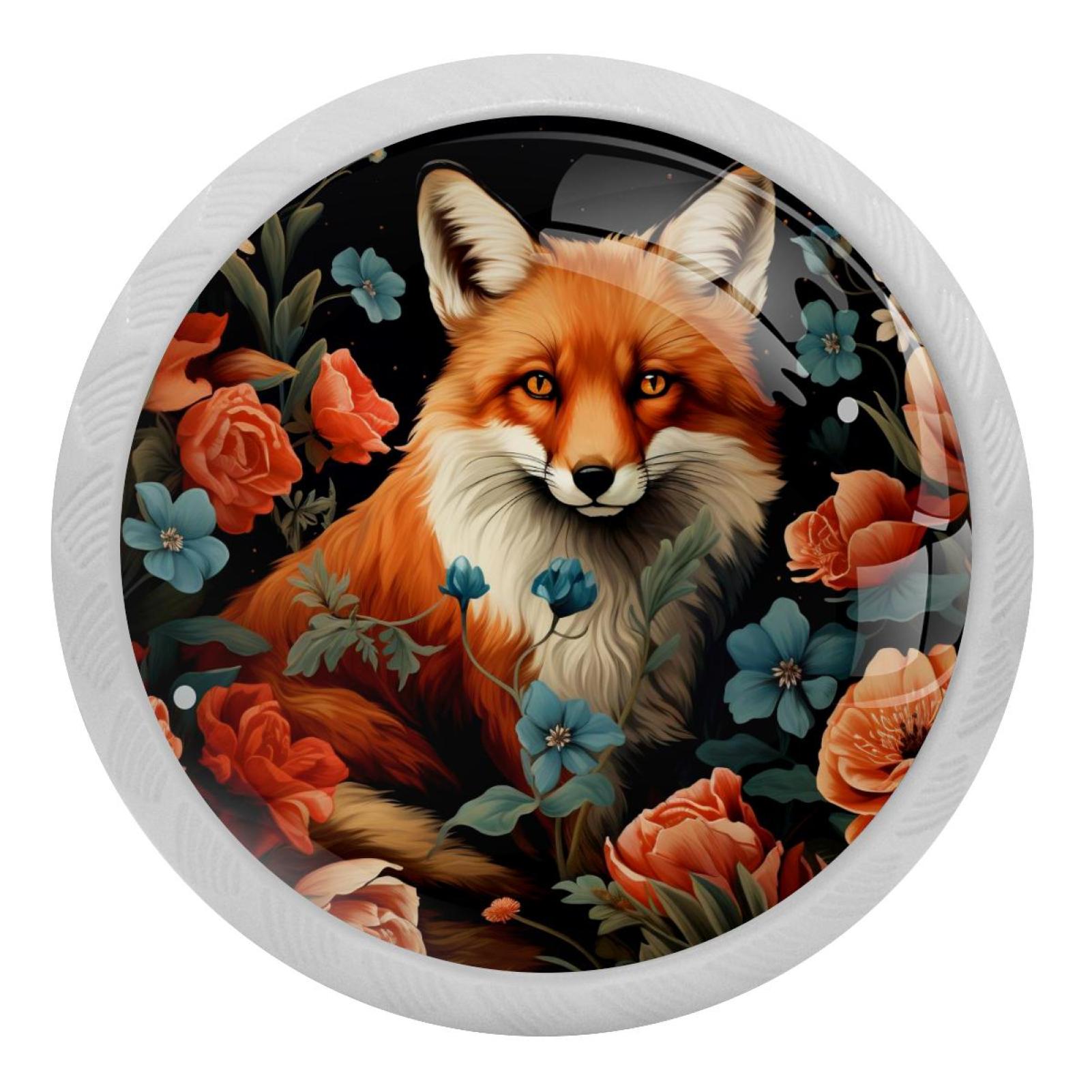 Fox Fluorescent Drawer Pulls with Screws Round 4Pack, Glowinthe