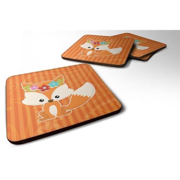 Fox Foam Coasters - Set of 4