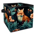 thumbnail image 1 of Fox Foldable Storage Box Organizer with Handle, 10.8"x10.5"x10.6", Large Capacity Storage Basket - Storage Cubes for Home and Office, 1 of 6