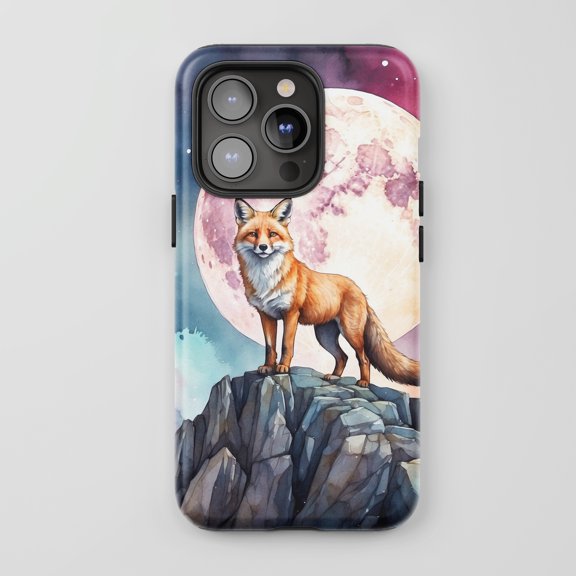 Fox For All iPhone Series Protective Phone Case Watercolor Nature Art Multicolored