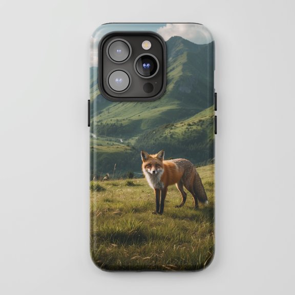 Fox For All iPhone Series Protective Phone Case Wildlife Photography Nature Green Orange