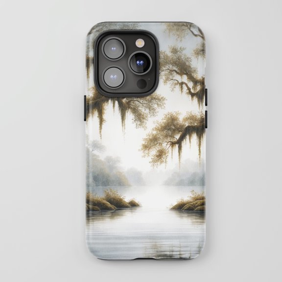 Fox For All iPhone Series Tough Phone Case Nature Wildlife Art Orange Green