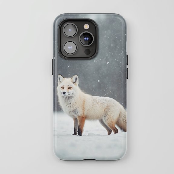 Fox For All iPhone Series Tough Phone Case Nature Winter White