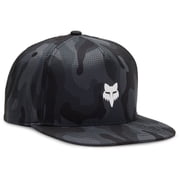 Fox Fox Head Camo Tech Snapback Hat One Size Fits Most, Black Camouflage