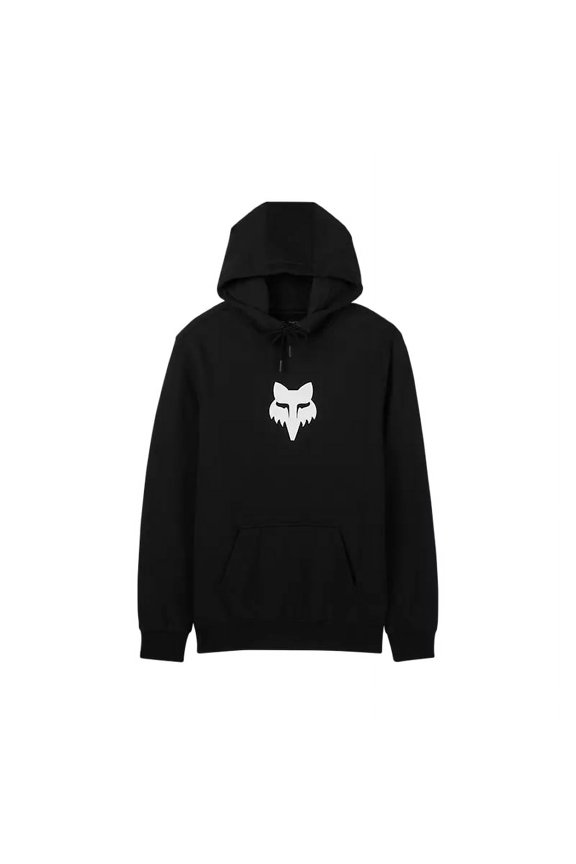 Fox Fox Head Pullover Hoodie (Large, Black)