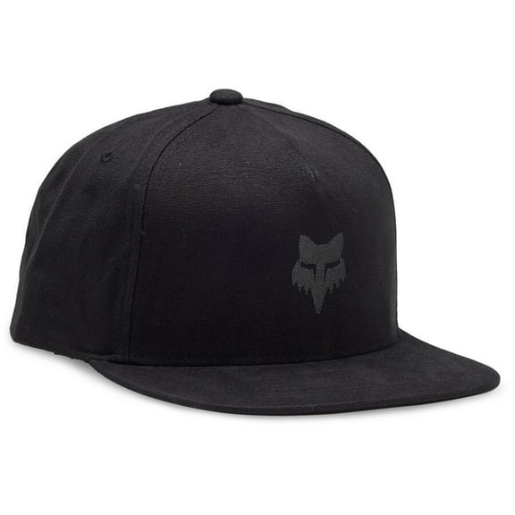 Fox Fox Head Snapback Hat (One Size Fits Most, Black/Charcoal Gray)