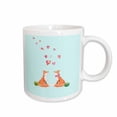 thumbnail image 1 of 3drose, Fox Foxes Animal Animals Love Valentine Illustration Hearts Heart Cute, 15oz Mug, 1 of 6