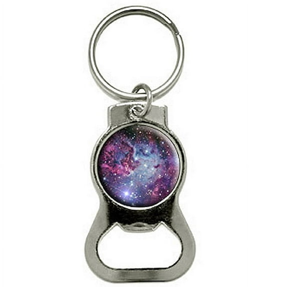Fox Fur Nebula Galaxy Space Bottle Cap Opener Keychain Key Ring