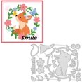 thumbnail image 1 of BENECREAT Fox Garland Pattern Metal Cutting Dies, Carbon Steel Cutting Dies Stencils for Card Making Album Paper Scrapbooking DIY Dies Craft, (4.5x3.4inch), 1 of 5