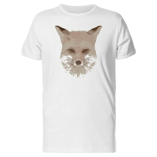 Fox Geometric Sketch Design T-Shirt Men -Image by Shutterstock, Male 3X-Large