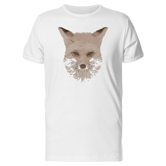 Fox Geometric Sketch Design T-Shirt Men -Image by Shutterstock, Male Medium