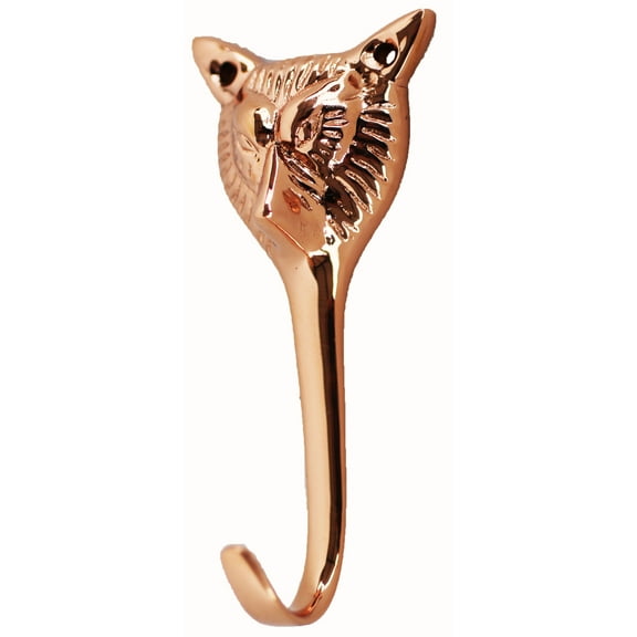 Fox Head Home Decor Multi-Purpose Wall Mount Coat Hook in Copper Finish 6752CU