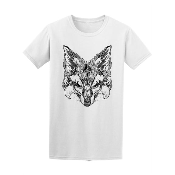 Fox Head Tattoo Psychodelic Tee Men's -Image by Shutterstock