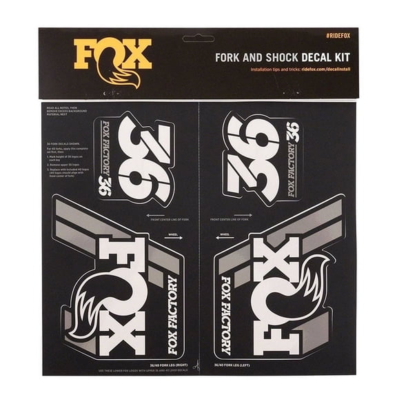 Fox Heritage Decal Kit for 32 34 36 40 Forks and DPS DPX2 FLOAT X2 Shocks Silver