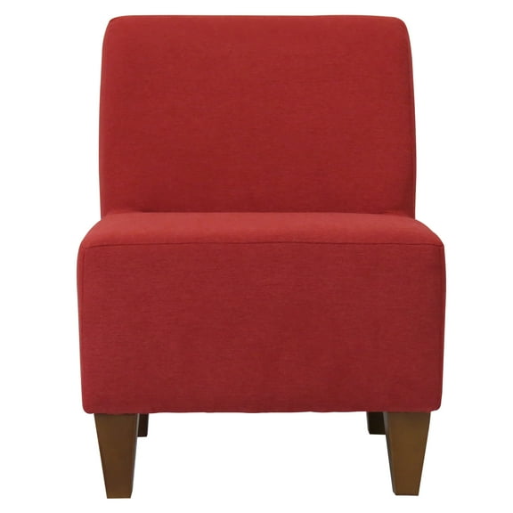 Fox Hill Trading Penelope Armless Slipper Chair, Marsala Red