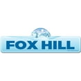 thumbnail image 1 of Fox Hill Street Sign | Indoor/Outdoor | Skiing Skier Snowboarder Décor for Ski Lodge Cabin Mountian House | SignMission personalized gift, 1 of 5