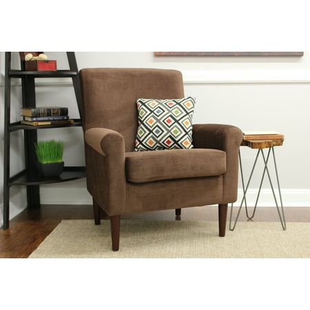 Fox Hill Trading Ellis Rolled Arm Lounge Chair, Brown