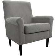 Fox Hill Trading Ellis Rolled Arm Lounge Chair, Gray