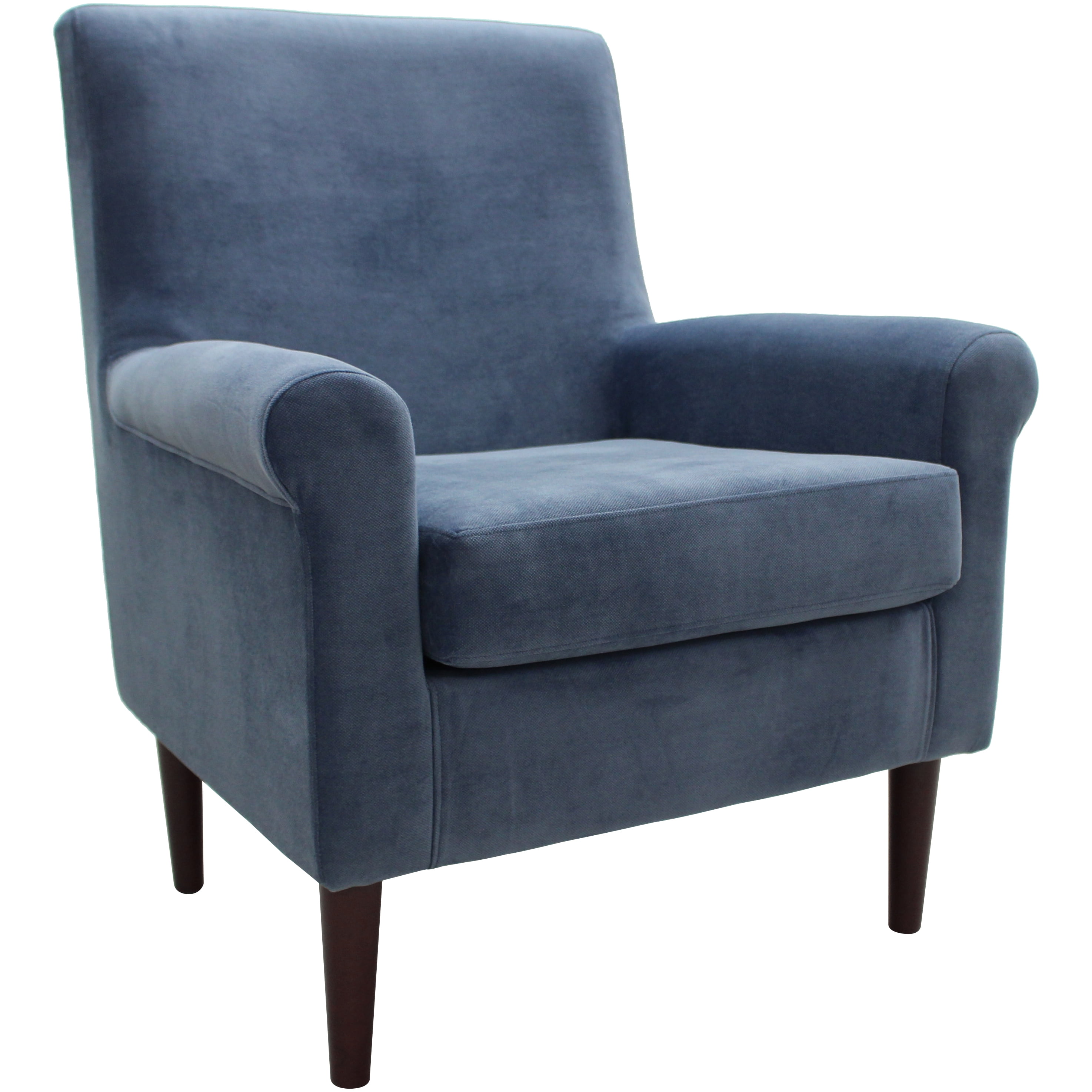 Fox Hill Trading Ellis Rolled Arm Lounge Chair Navy