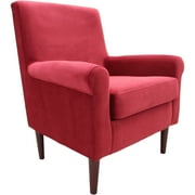 Fox Hill Trading Ellis Rolled Arm Lounge Chair, Red