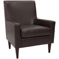 thumbnail image 1 of Fox Hill Trading Emma Arm Chair, Walnut Faux Leather, 1 of 6