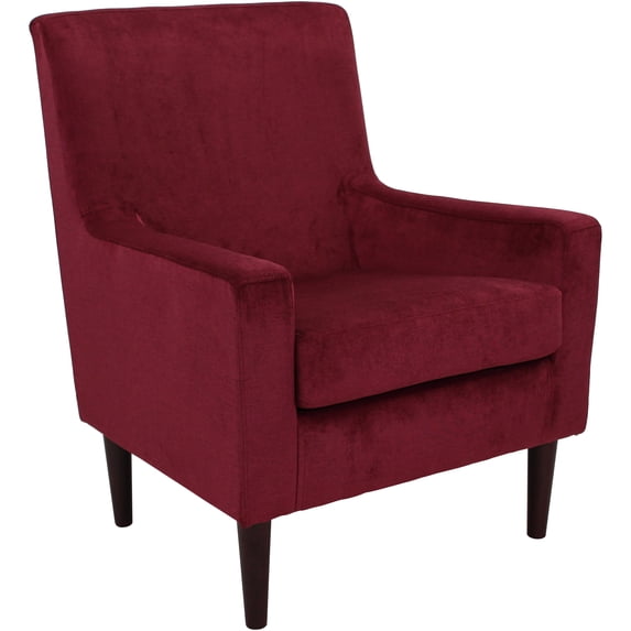 Fox Hill Trading Emma Lounge Chair, Wine Red