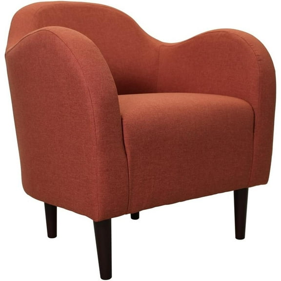 Fox Hill Trading Julian Mid-Century Accent Chair, Burnt Orange