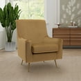 thumbnail image 1 of Fox Hill Trading Lana Velvet Accent Chair, Taupe Brown, 1 of 6