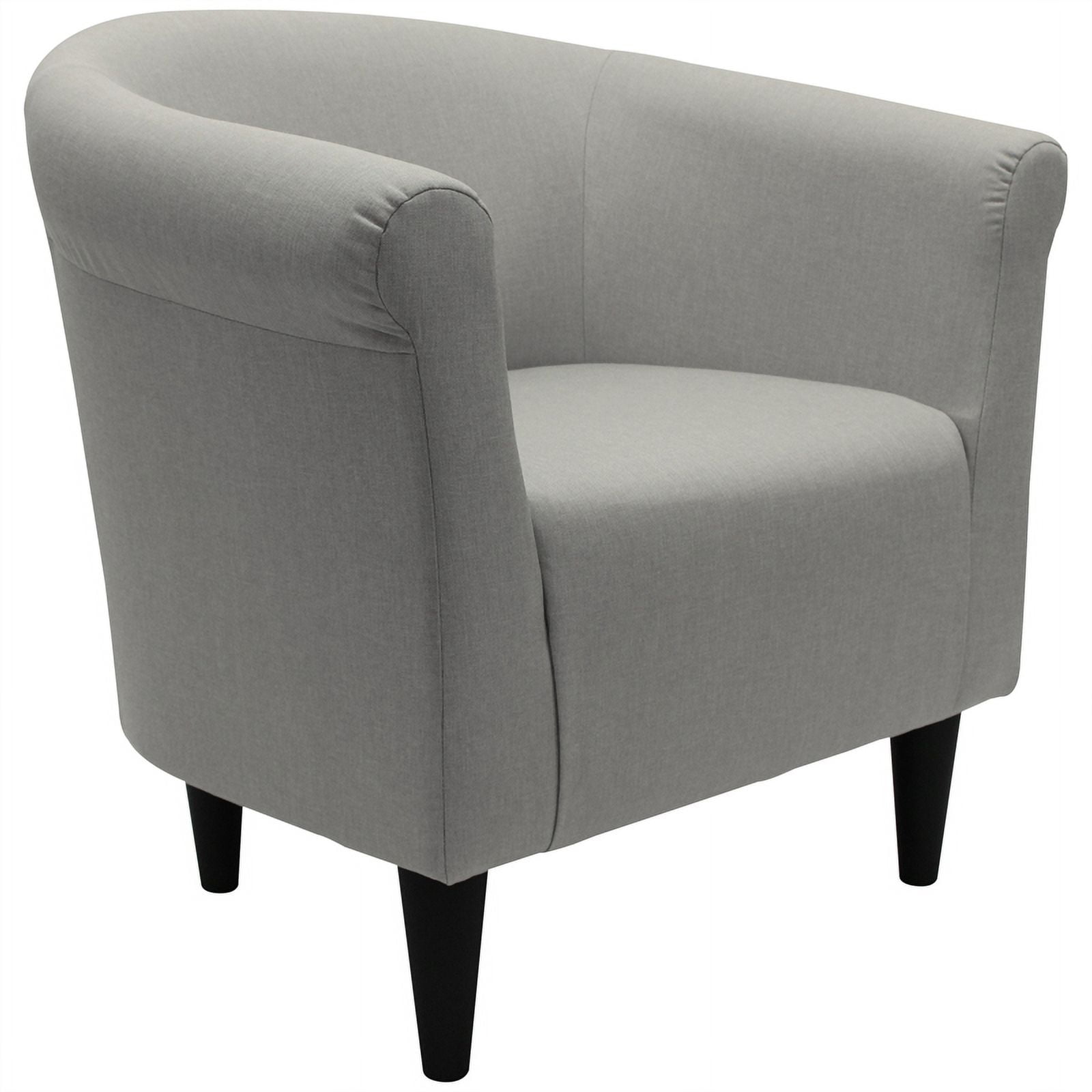 Light Gray Round Arm Traditional Accent Chair