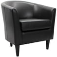thumbnail image 1 of Fox Hill Trading Marlee Faux Leather Club Chair, Black, 1 of 7