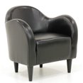 thumbnail image 1 of Fox Hill Trading Max Barrell Chair, Black Faux Leather, 1 of 1