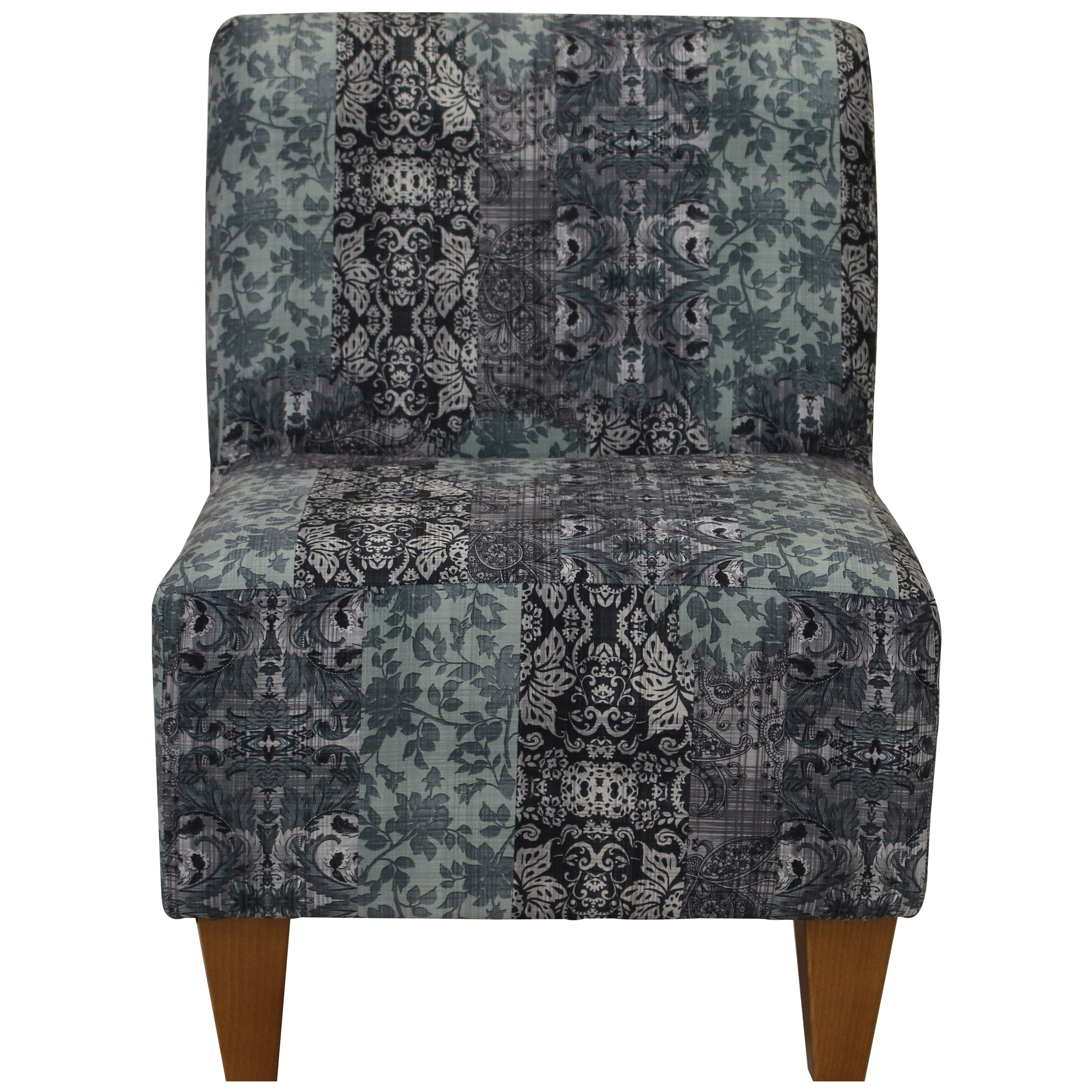 Fox Hill Trading Penelope Armless Slipper Chair, Slate