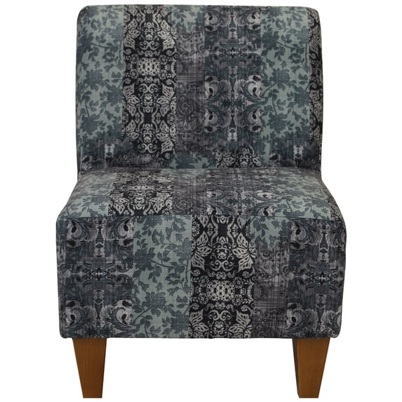 Fox Hill Trading Penelope Armless Slipper Chair, Slate