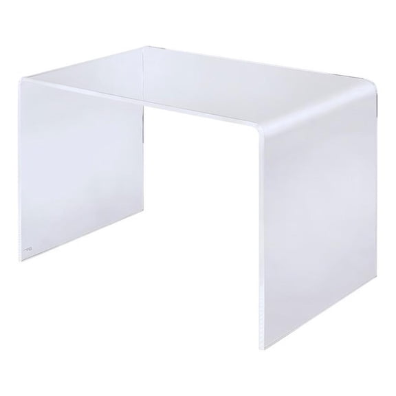 Fox Hill Trading Pure Decor Contemporary Lucite and Acrylic Desk in Clear