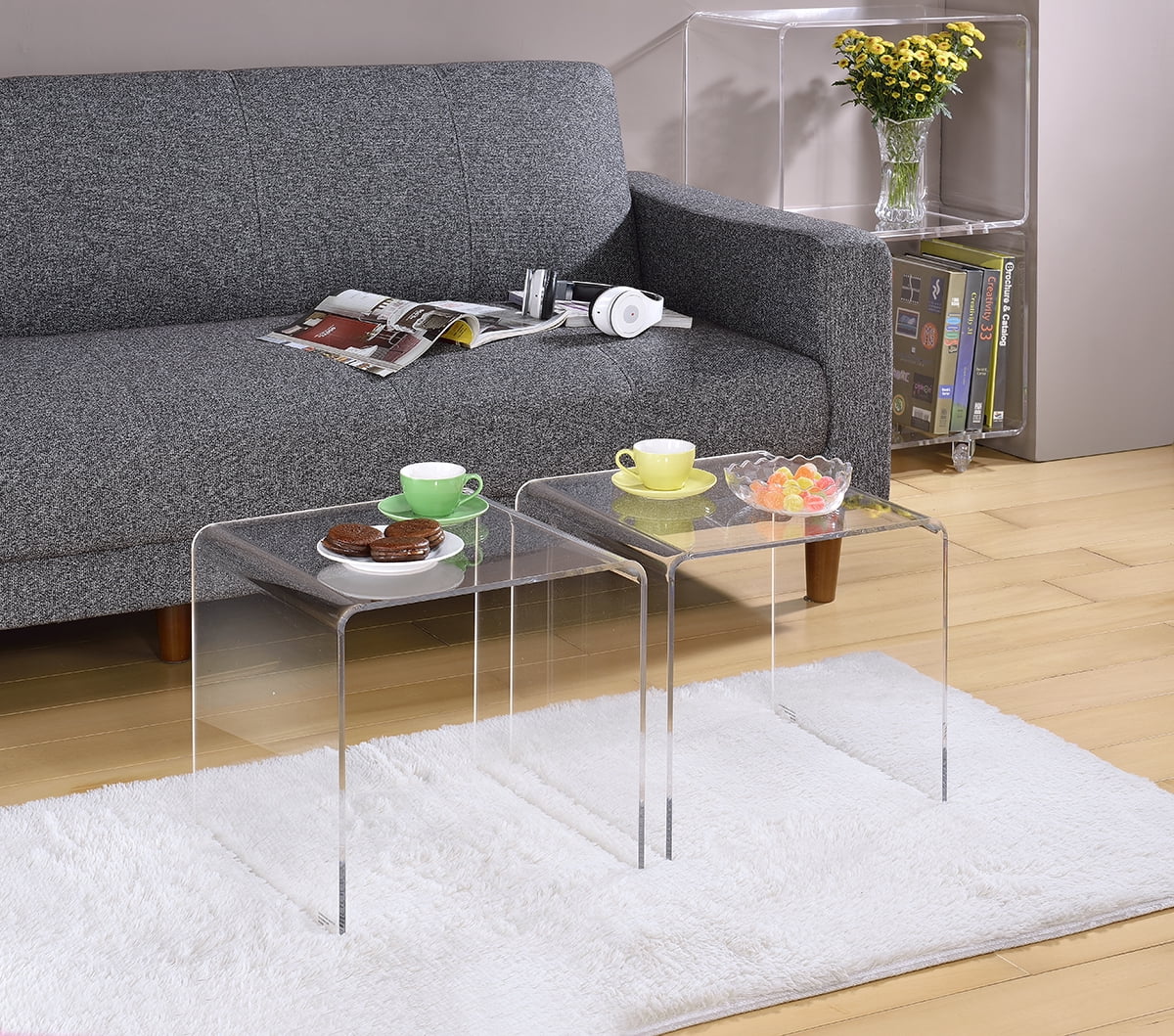 Acrylic cocktail table discount