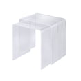 thumbnail image 1 of Fox Hill Trading Pure Decor Lucite and Acrylic Nesting Tables - Clear (Set of 2), 1 of 3