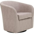 thumbnail image 1 of Fox Hill Trading Traditional Fabric Curved Arm Swivel Tub Chair in Pink, 1 of 4
