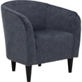 thumbnail image 1 of Fox Hill Trading Traditional Polyester Fabric & EPS Curved Tub Chair in Charcoal, 1 of 4