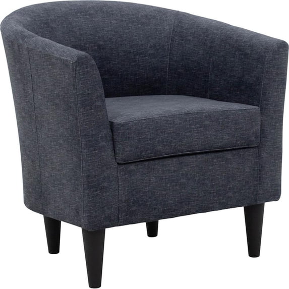 Fox Hill Trading Windsor 17.5" Traditional Fabric Club Chair in Gray