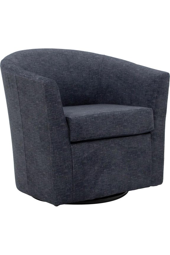 Windsor 19"H Fabric Swivel Club Chair in Amethyst Purple