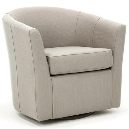 Fox Hill Trading Windsor Traditional Fabric Swivel Club Chair in Cream
