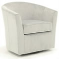 thumbnail image 1 of Fox Hill Trading Windsor Velvet Swivel Chair, Cream, 1 of 5