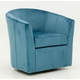 thumbnail image 1 of Fox Hill Trading Windsor Velvet Swivel Chair, Light Blue, 1 of 3